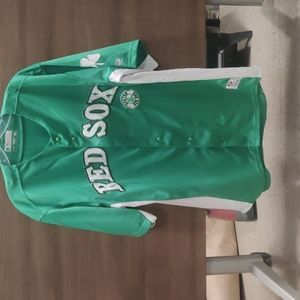 Red Sox Saint Patrick's Day button up jersey